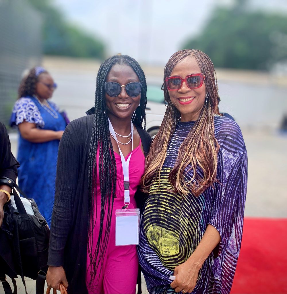 AU Media Fellow, Adesewa Olofinko with Ahunna Eziakonwa, UN Assistant-Secretary General and Director of UNDP’s Regional Bureau for Africa at the launch of the Timbuktoo Fintech Hub in Lagos, Nigeria